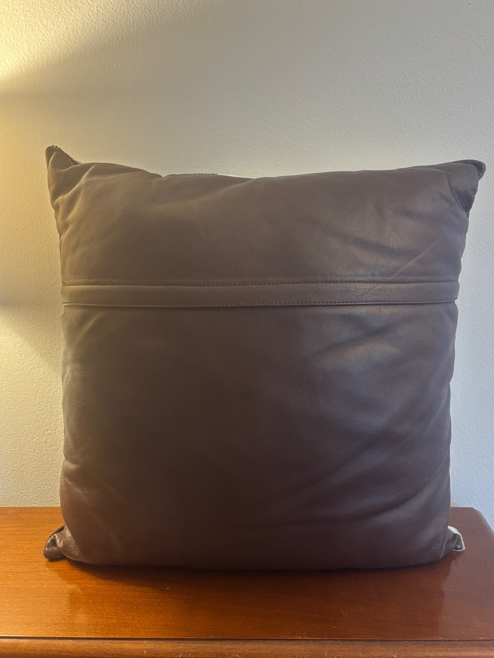 Black & White Cowhide Throw Pillow 18x18 - Picture 2 of 7